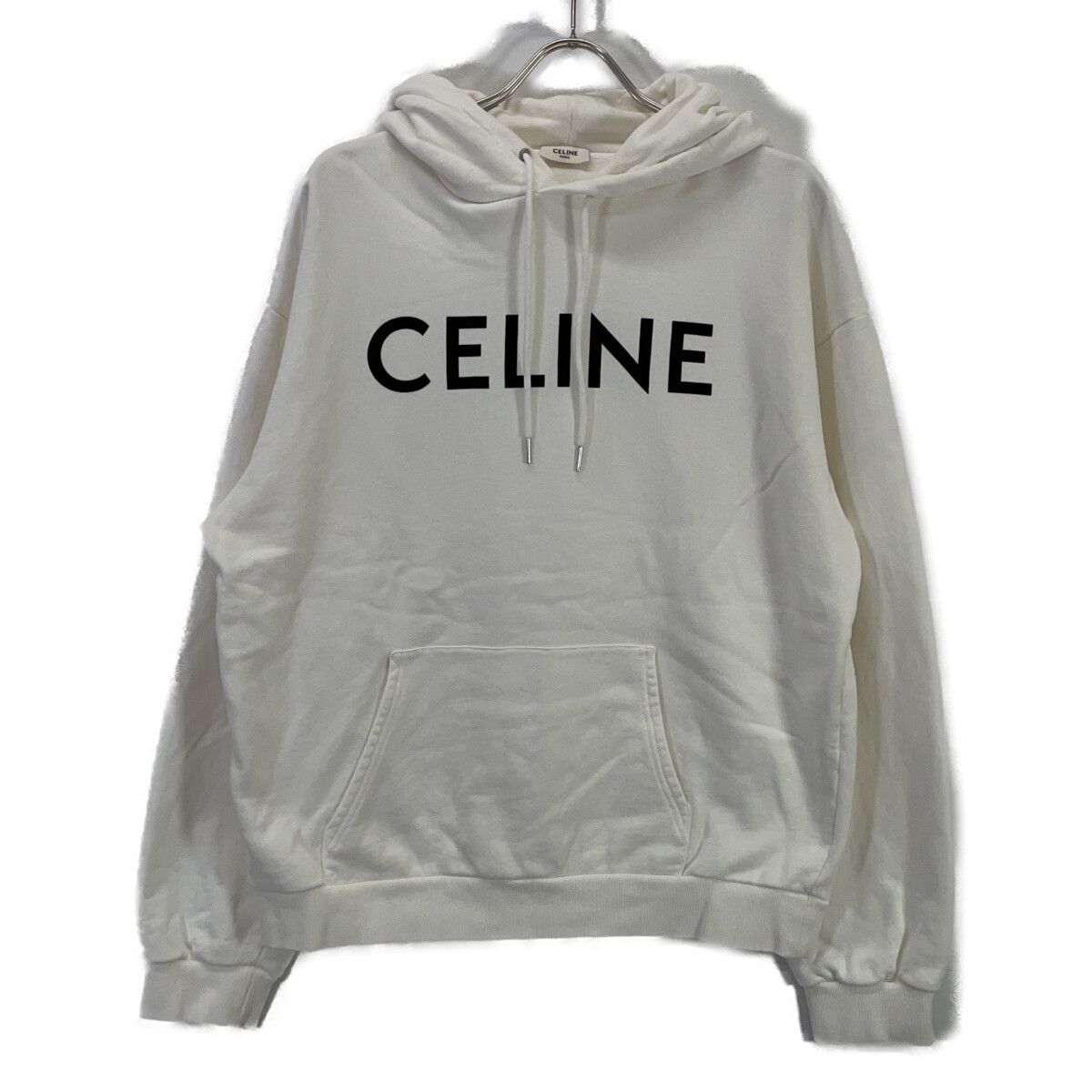 Celine White Logo Luzfudie Hoodie XL