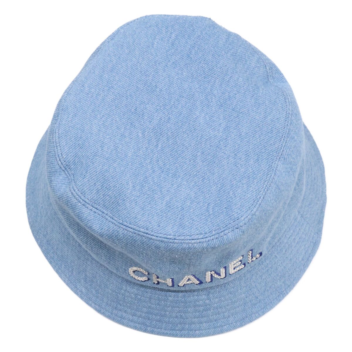 Chanel Denim Logo Bucket Hat — view 5