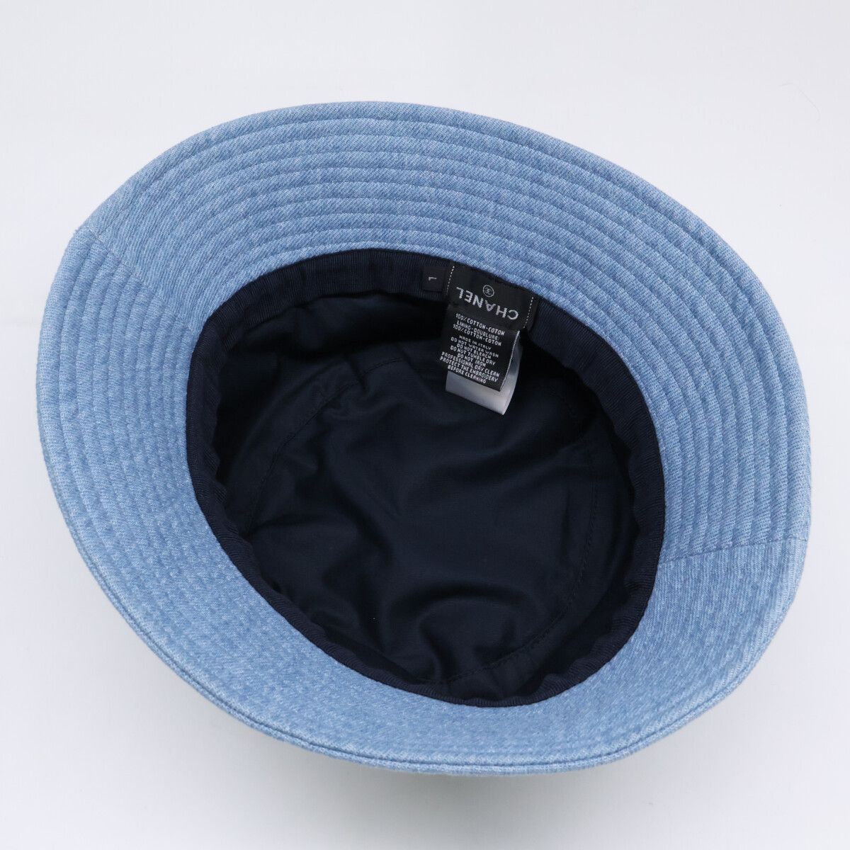 Chanel Denim Logo Bucket Hat — view 6