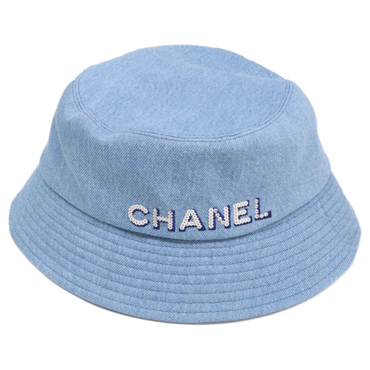 Chanel Denim Logo Bucket Hat