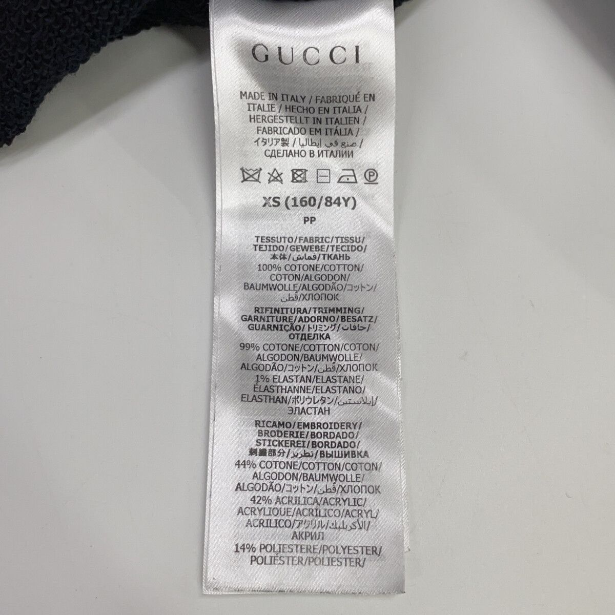 Gucci Black Pink Cotton Logo Sweatshirt XS — view 4