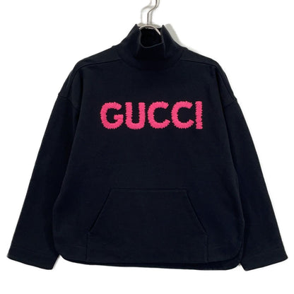 Gucci Black Pink Cotton Logo Sweatshirt XS
