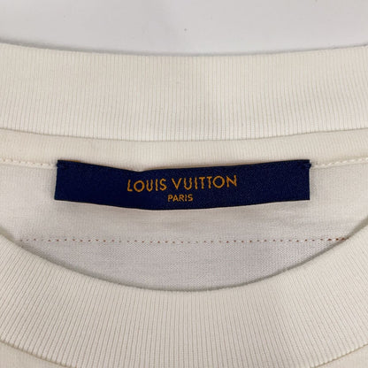 Louis Vuitton Dt3 White Embossed Logo Short Sleeve Top T-Shirt — view 3