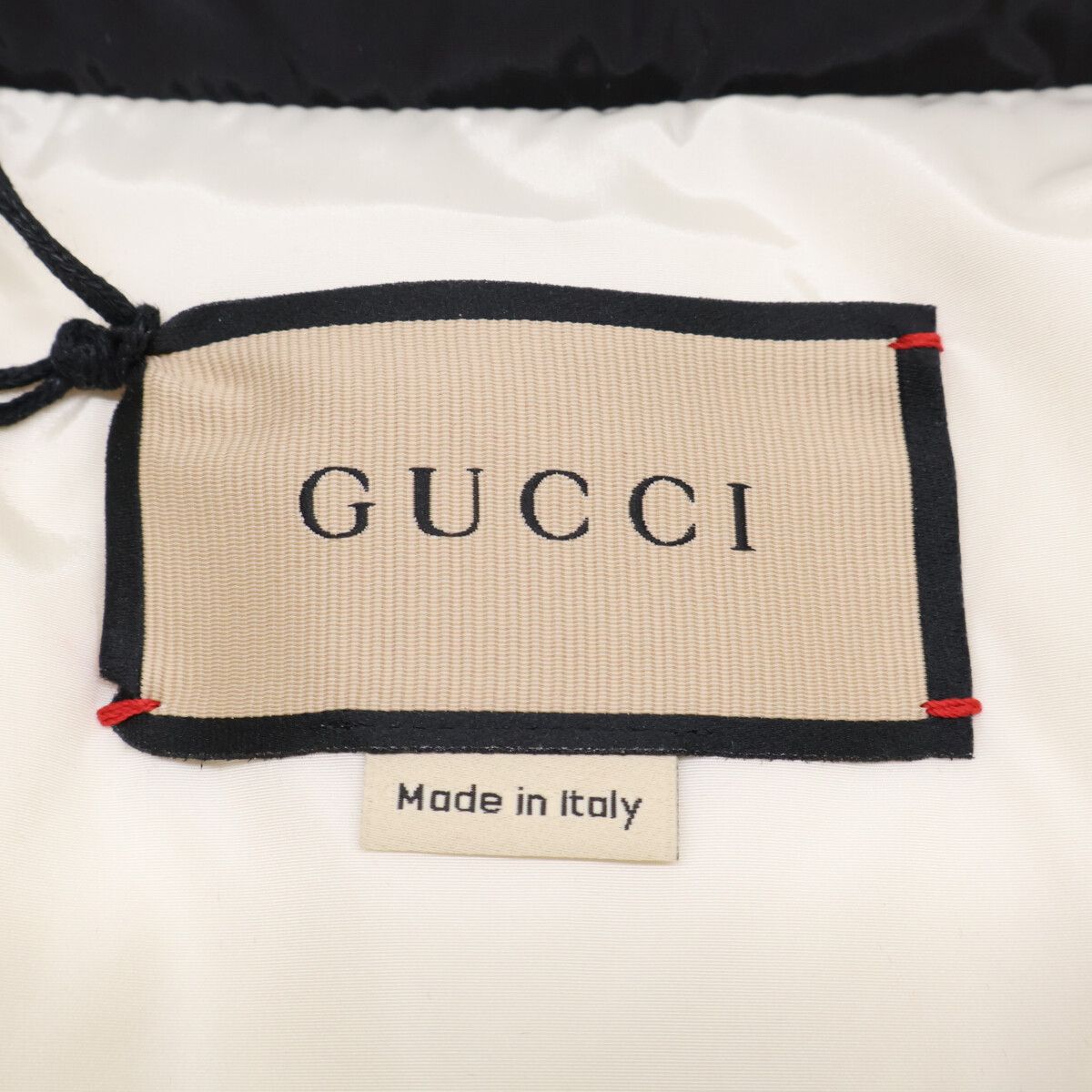 Gucci GG Cotton Canvas Logo Patch Trim Down Jacket Vest 36 — view 5