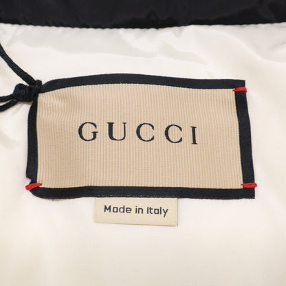Gucci GG Cotton Canvas Logo Patch Trim Down Jacket Vest 36 — view 5