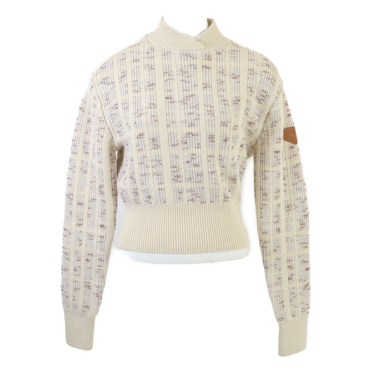 Louis Vuitton Muv Cashmere Blend Tweed Cropped Knit Sweater XS