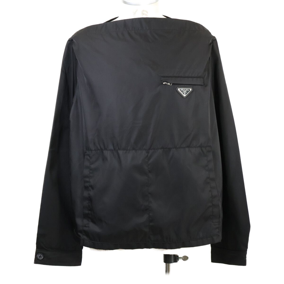 Prada Re-Nylon Triangle Logo Pullover Top 48 Sweater
