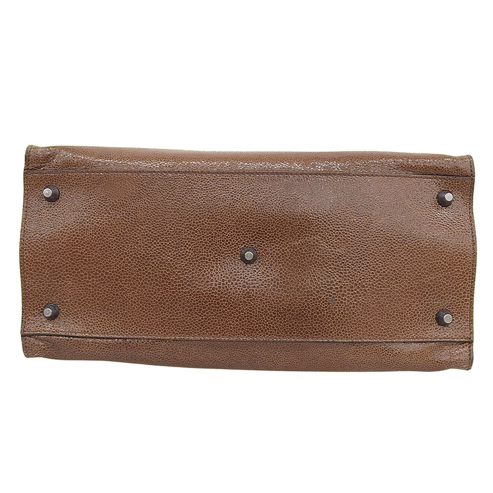 Brunello Cucinelli Leather 2-Way Shoulder Bag Brown — view 4