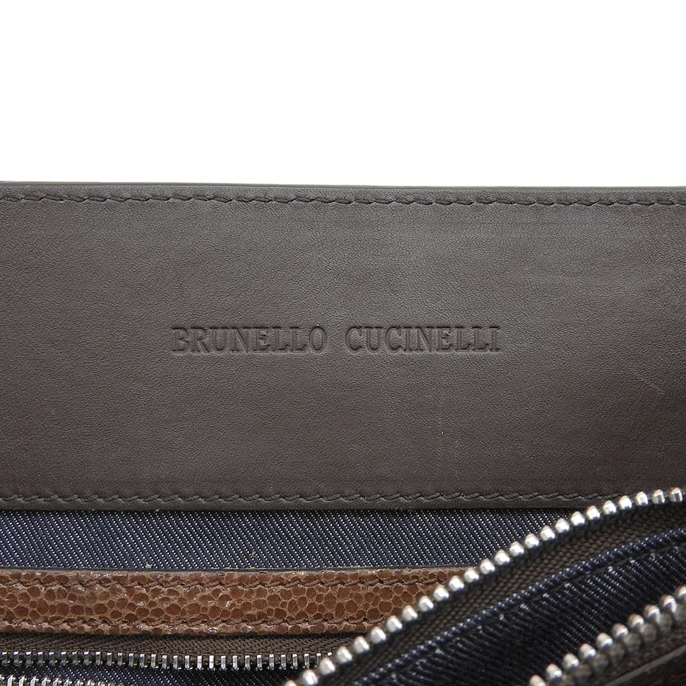 Brunello Cucinelli Leather 2-Way Shoulder Bag Brown — view 6