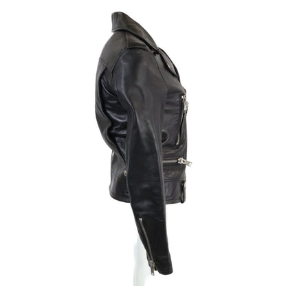 Saint Laurent Paris Lambskin Double Rider's Jacket 34 — view 4