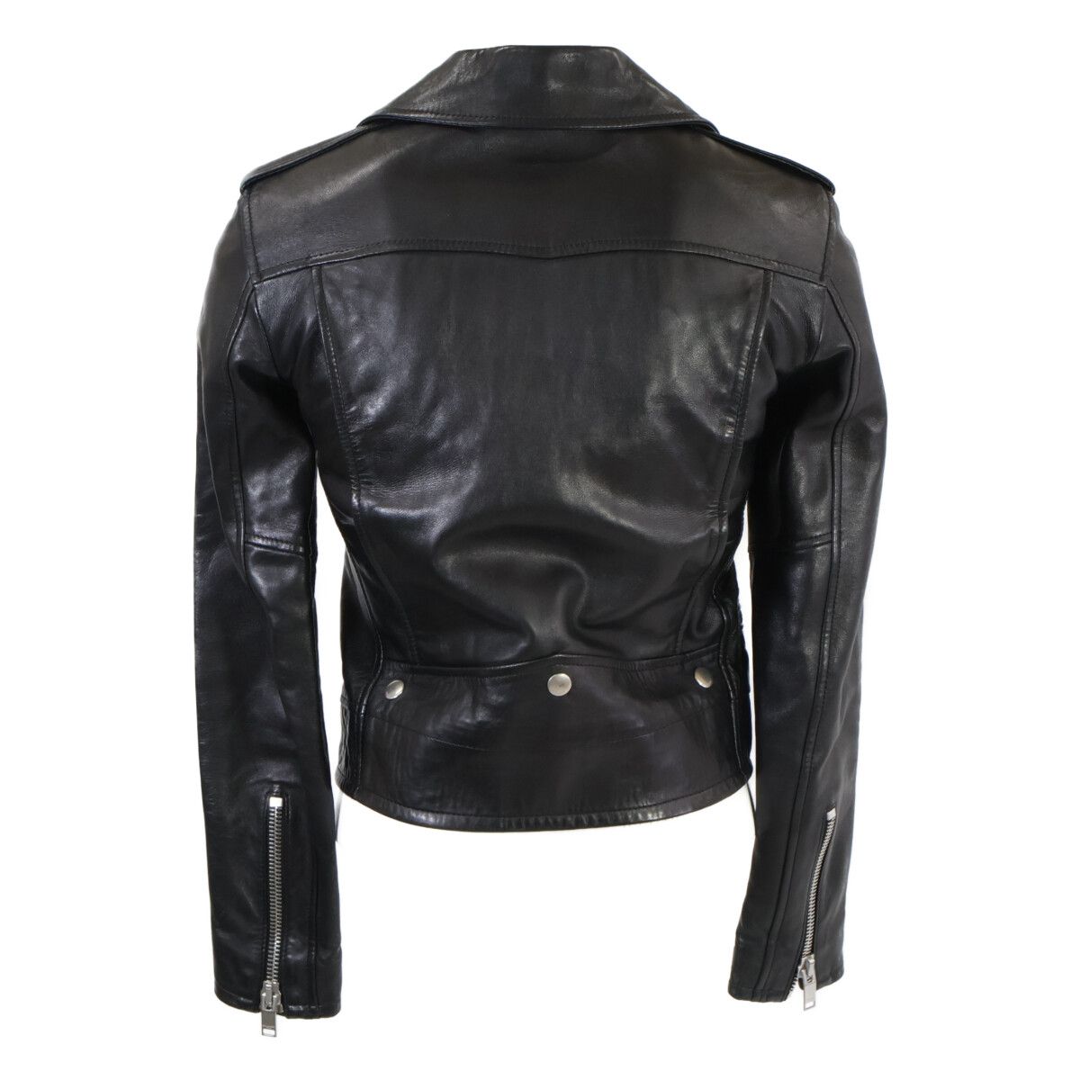 Saint Laurent Paris Lambskin Double Rider's Jacket 34 — view 2