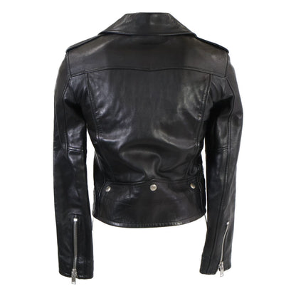 Saint Laurent Paris Lambskin Double Rider's Jacket 34 — view 2