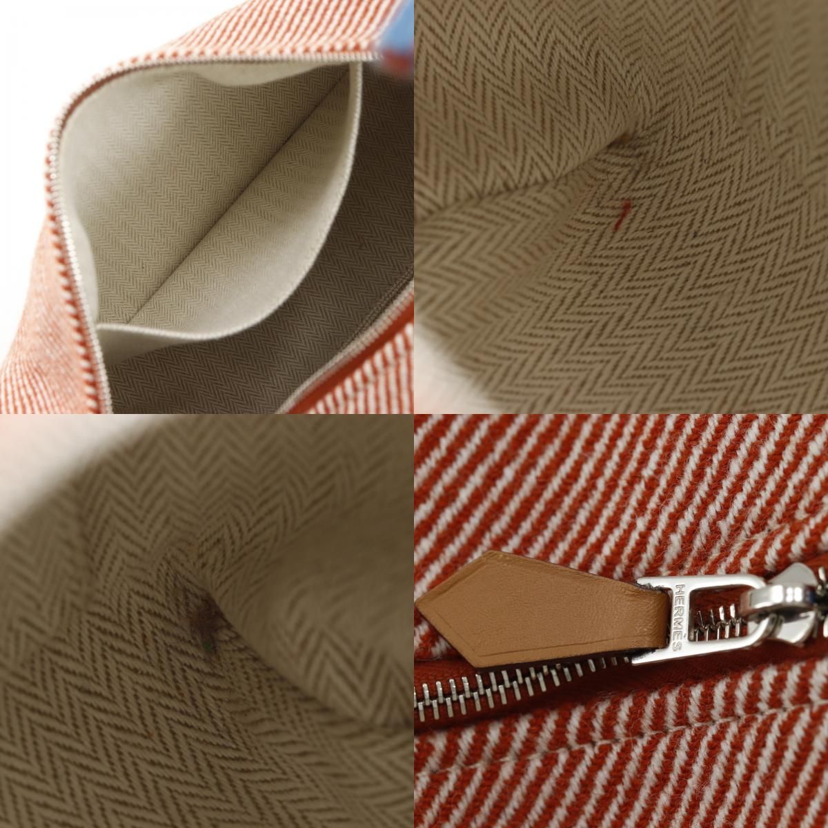 Hermes Bride-a-Brac PM Pouch Wool Red Handbag — view 9