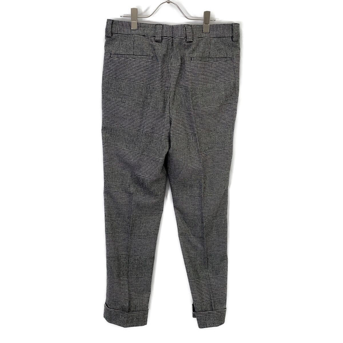 Brunello Cucinelli Gray Houndstooth Pattern Cashmere Wool Pants 48 — view 2