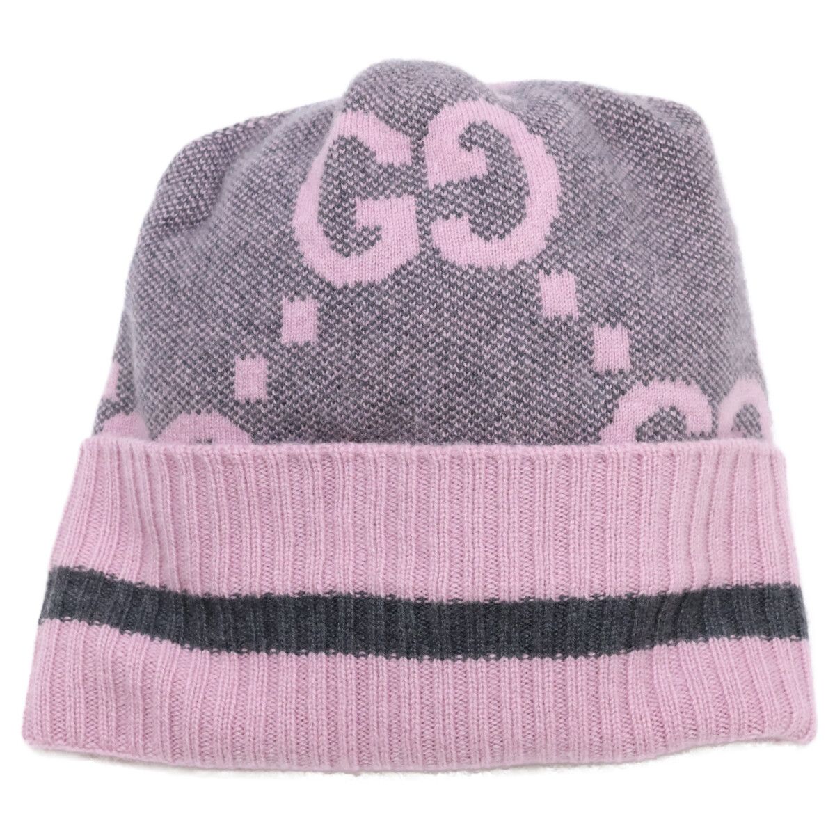 Gucci GG Logo Cashmere Knit Hat M 57 21 cm