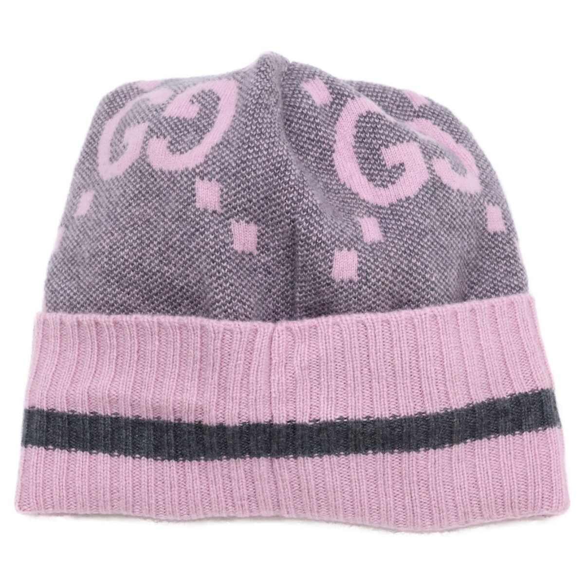 Gucci GG Logo Cashmere Knit Hat M 57 21 cm — view 2