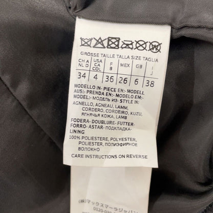 Max Maraweekend Black Lambskin Double Rider's Jacket 38 — view 6