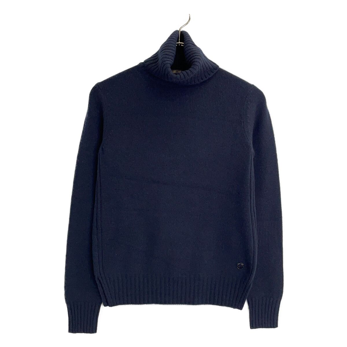 Loro Piana Navy Baby Cashmere 100 High Neck Knit Pullover 38 Sweater