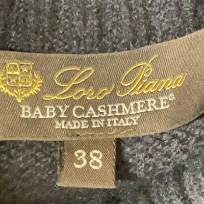 Loro Piana Navy Baby Cashmere 100 High Neck Knit Pullover 38 Sweater — view 3
