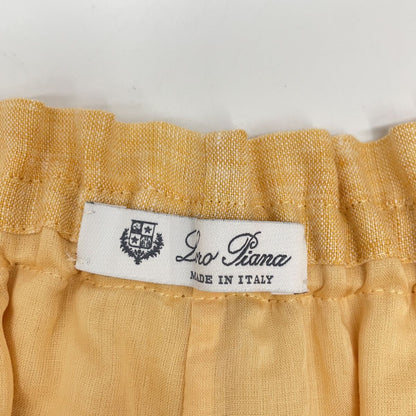 Loro Piana Yellow Linen Cotton Skirt 38 — view 4