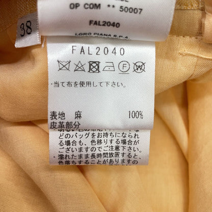 Loro Piana Yellow Linen Cotton Skirt 38 — view 5