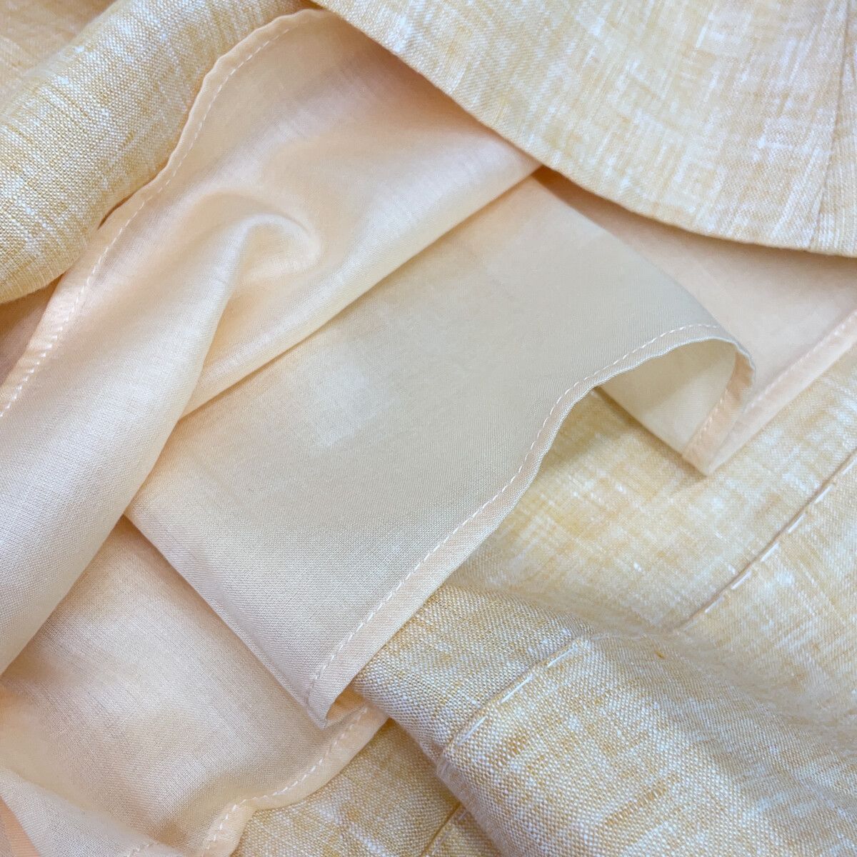 Loro Piana Yellow Linen Cotton Skirt 38 — view 7