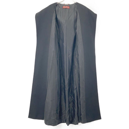 Max Mara Maxmara Studio Black Wool Belt Hooded Coat 34 — view 3