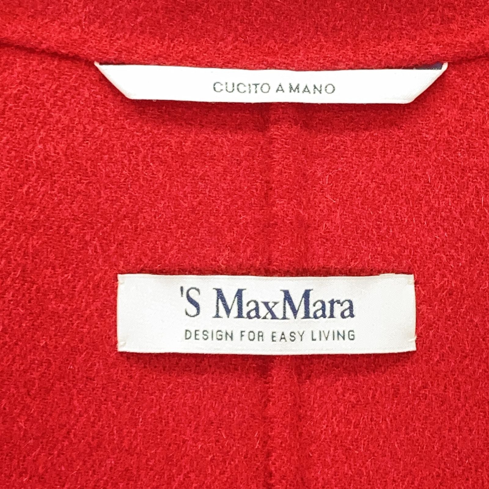 Max Mara S Maxmara Double Breasted Short Coat Red 36 — view 4