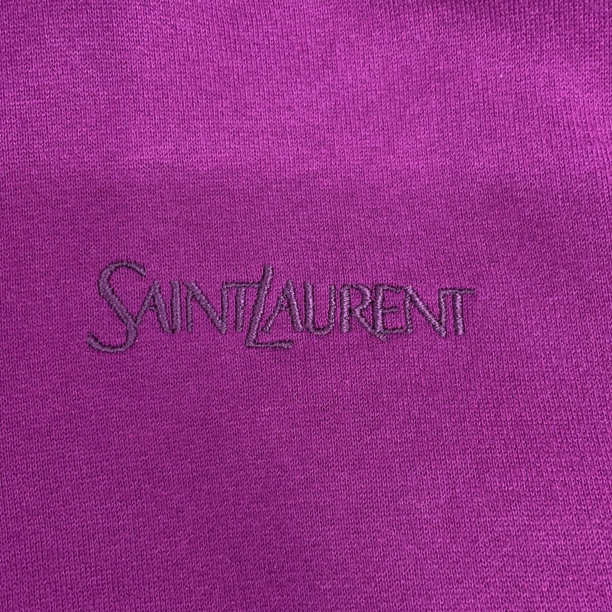 Saint Laurent Paris Purple Logo Embroidery Pullover Sweatshirt Hoodie — view 8