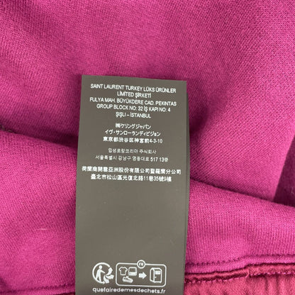 Saint Laurent Paris Purple Logo Embroidery Pullover Sweatshirt Hoodie — view 6