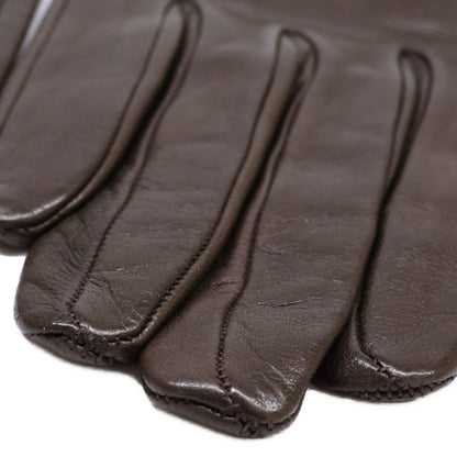 Hermes Lambskin Gloves Brown — view 9