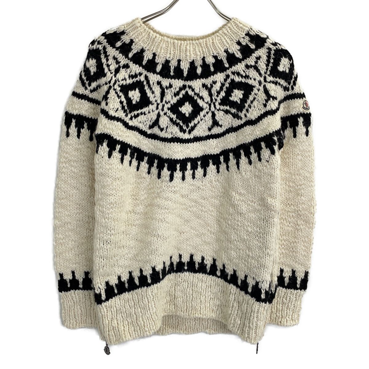 Moncler Maglione Wool Side Zip Knit Sweater