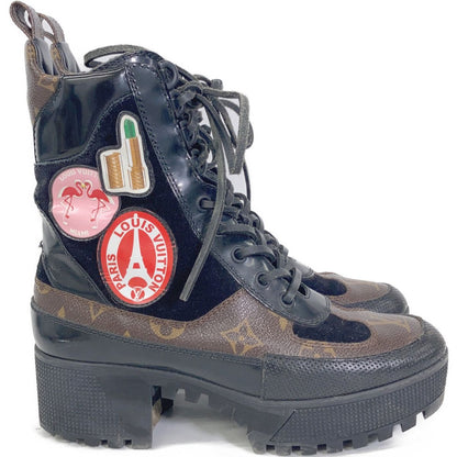 Louis Vuitton World Tour Line Lauriet Patch Ankle Boots — view 4