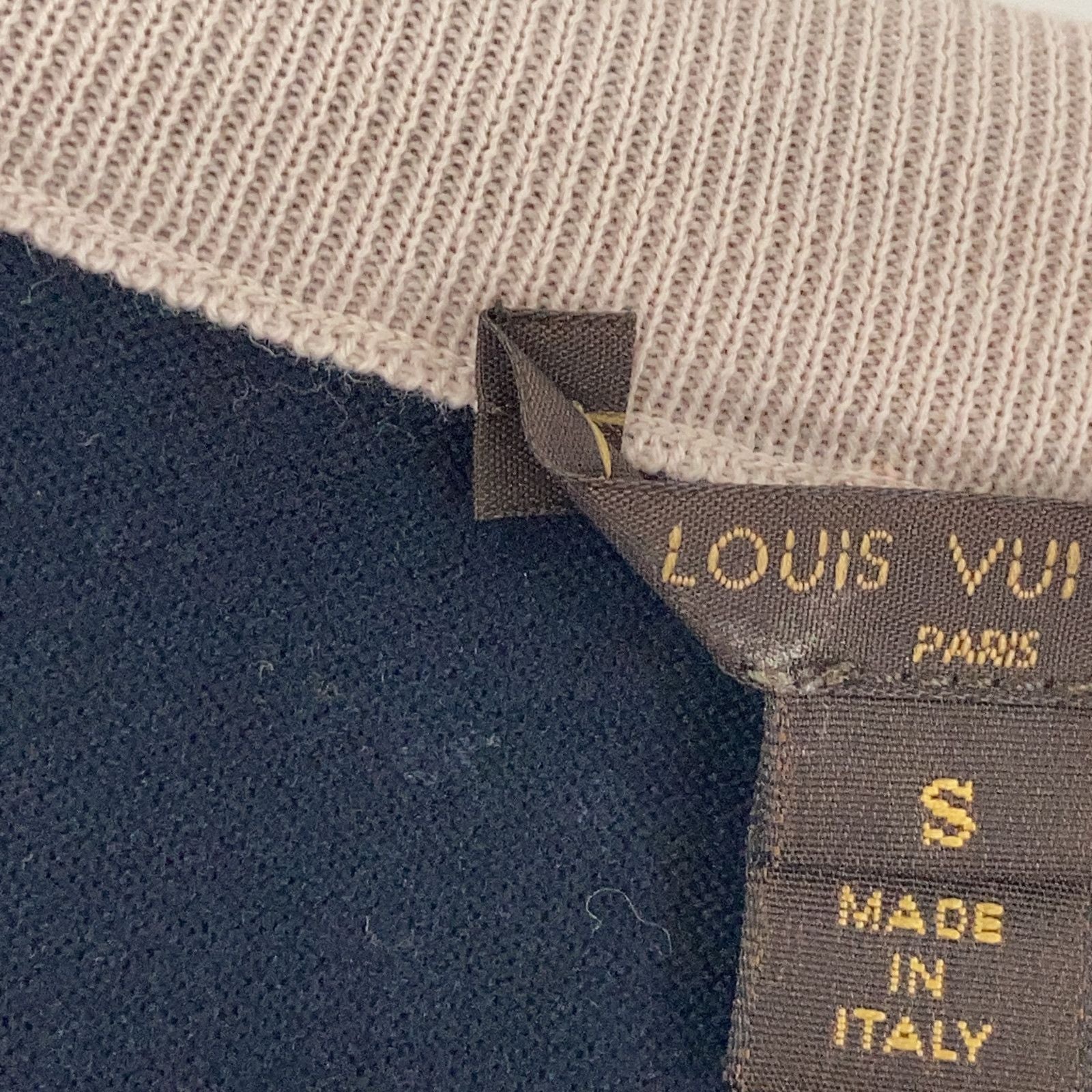 Louis Vuitton Navy Gray Cotton Scarf — view 8