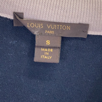 Louis Vuitton Navy Gray Cotton Scarf — view 3