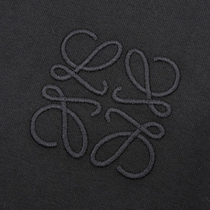 Loewe Anagram Cropped Length Cotton T-Shirt Top Black XS — view 6