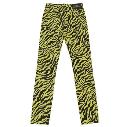 Gucci Like Zebra Print Straight Denim Yellow 26 Jeans — view 2