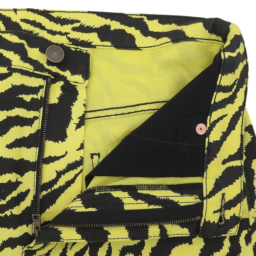 Gucci Like Zebra Print Straight Denim Yellow 26 Jeans — view 3