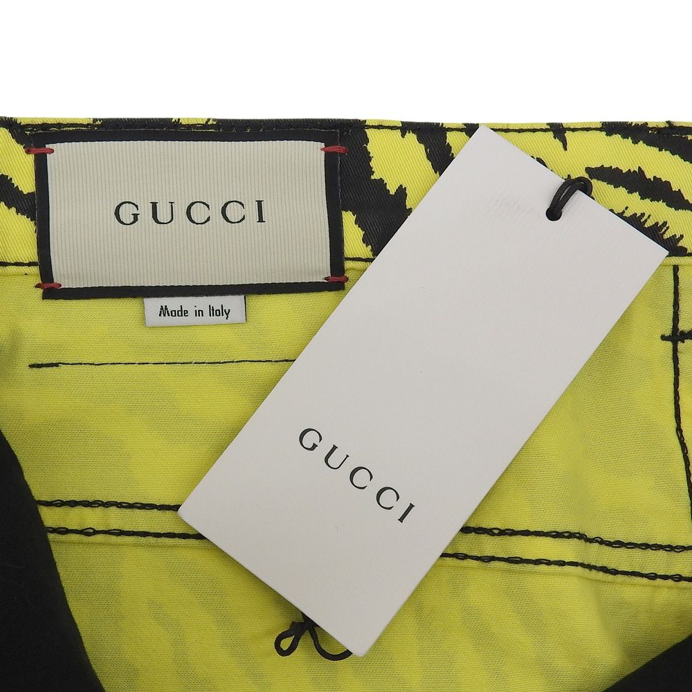 Gucci Like Zebra Print Straight Denim Yellow 26 Jeans — view 4