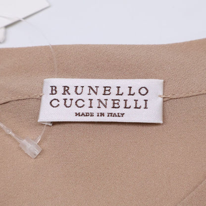 Brunello Cucinelli Silk Long Sleeve Blouse — view 3