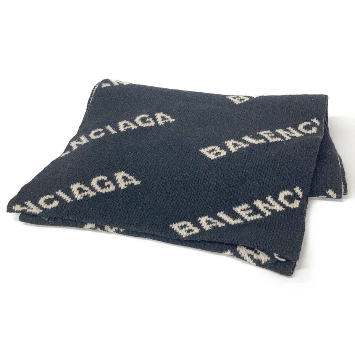 Balenciaga Logo Scarf Black