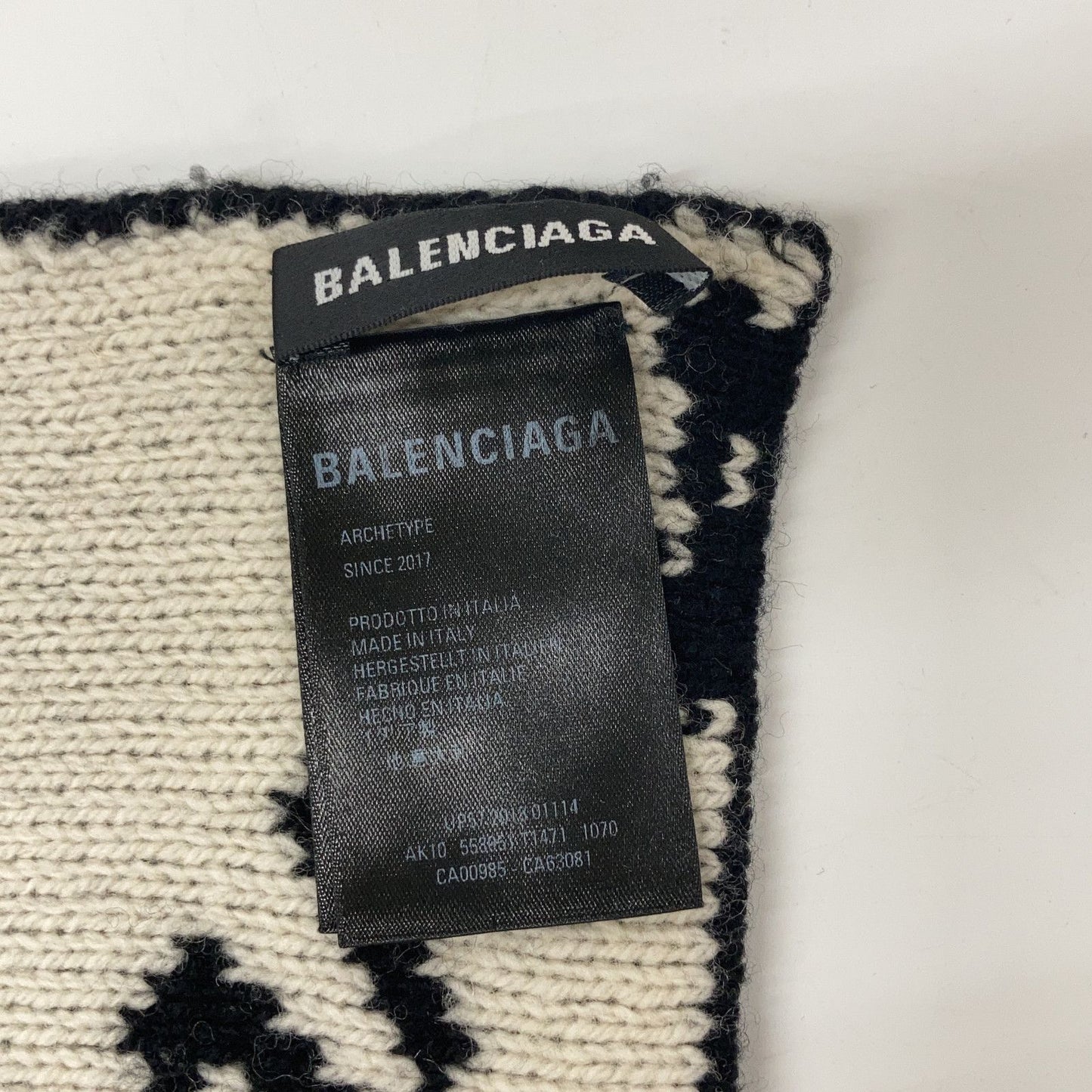 Balenciaga Logo Scarf Black — view 3