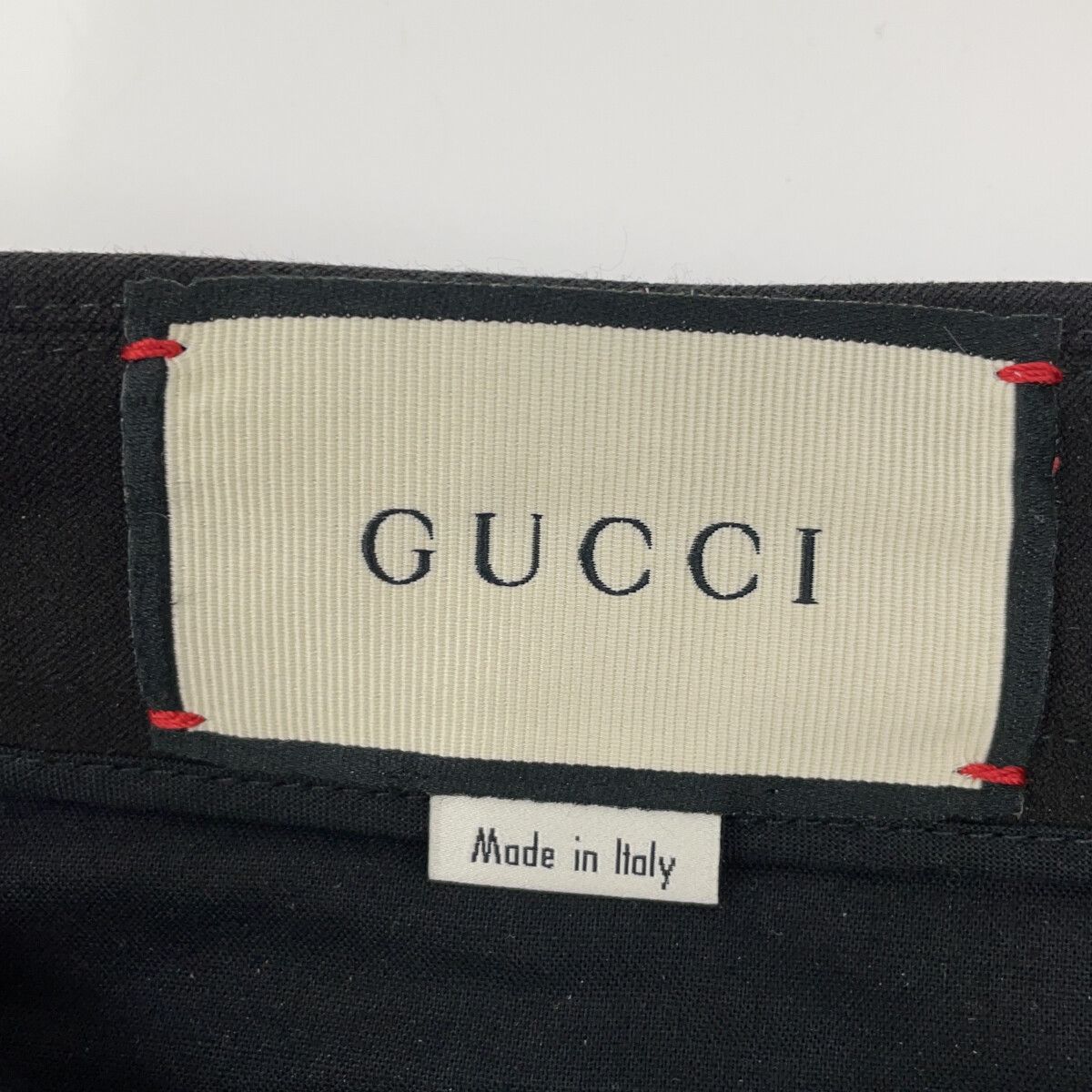 Gucci Black Side Line Gabardine Stretch Pants 44 — view 4