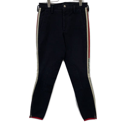 Gucci Black Side Line Gabardine Stretch Pants 44