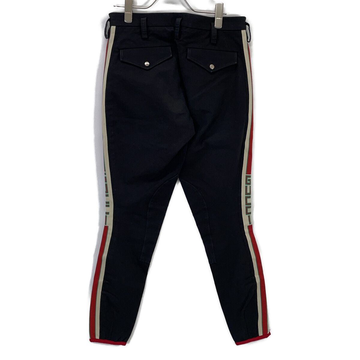Gucci Black Side Line Gabardine Stretch Pants 44 — view 2
