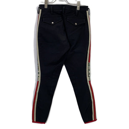 Gucci Black Side Line Gabardine Stretch Pants 44 — view 2