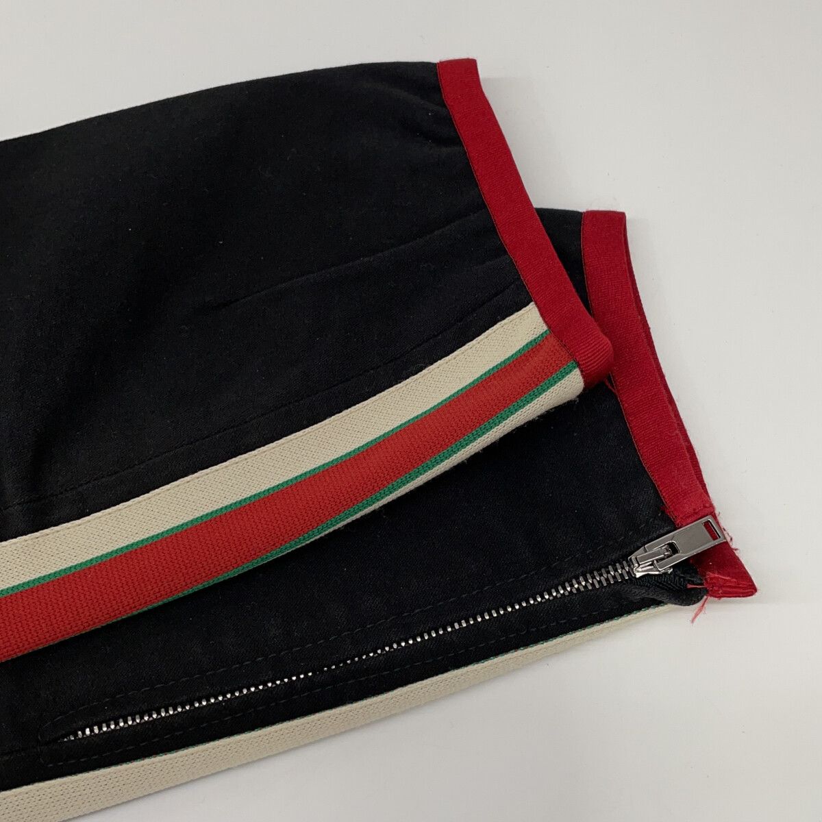 Gucci Black Side Line Gabardine Stretch Pants 44 — view 7
