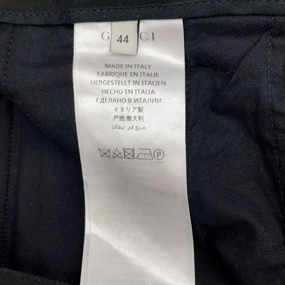 Gucci Black Side Line Gabardine Stretch Pants 44 — view 5