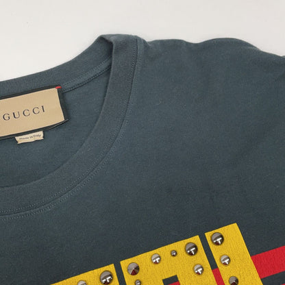 Gucci Black Logo Studded T-Shirt XS — view 7