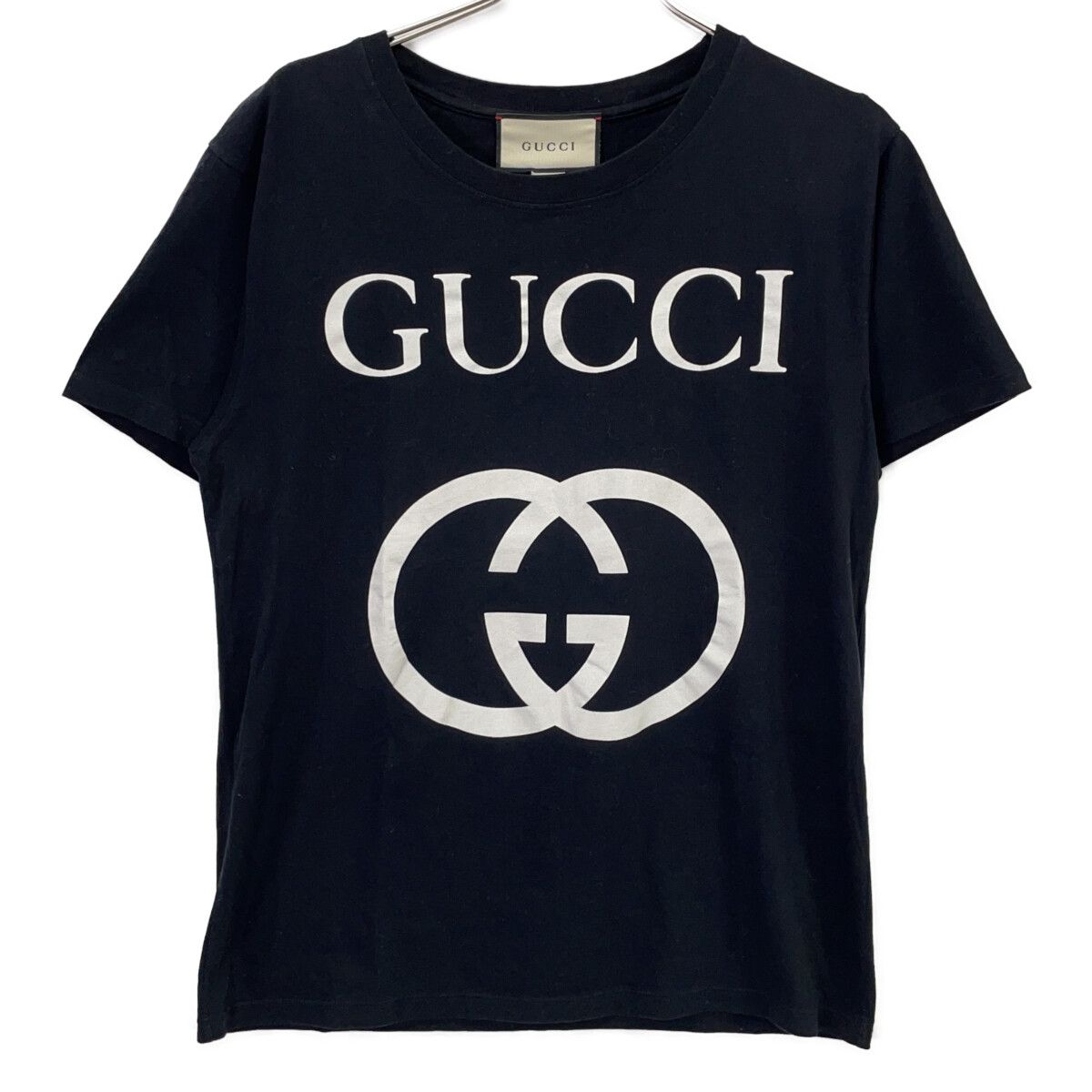 Gucci Black Cotton Logo T-Shirt XS